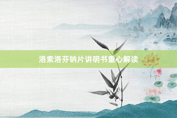洛索洛芬钠片讲明书重心解读