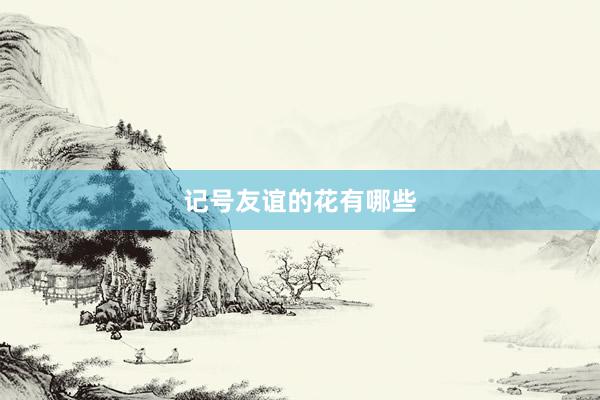 记号友谊的花有哪些