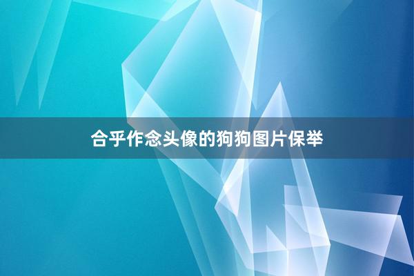 合乎作念头像的狗狗图片保举