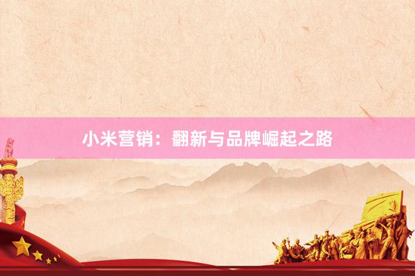 小米营销：翻新与品牌崛起之路